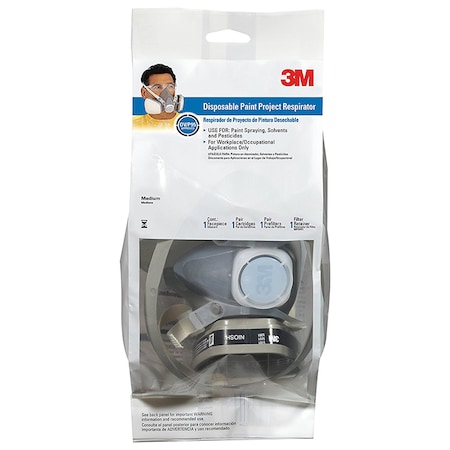 3M Medium Tekk Protection Disposable Paint Project Respirator Mask 52P71PC1-B